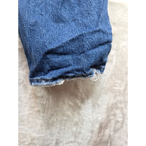 Good American Womens High Rise Straight Leg Blue Jeans Raw Hem Size 18 GCB235T - Picture 6 of 14